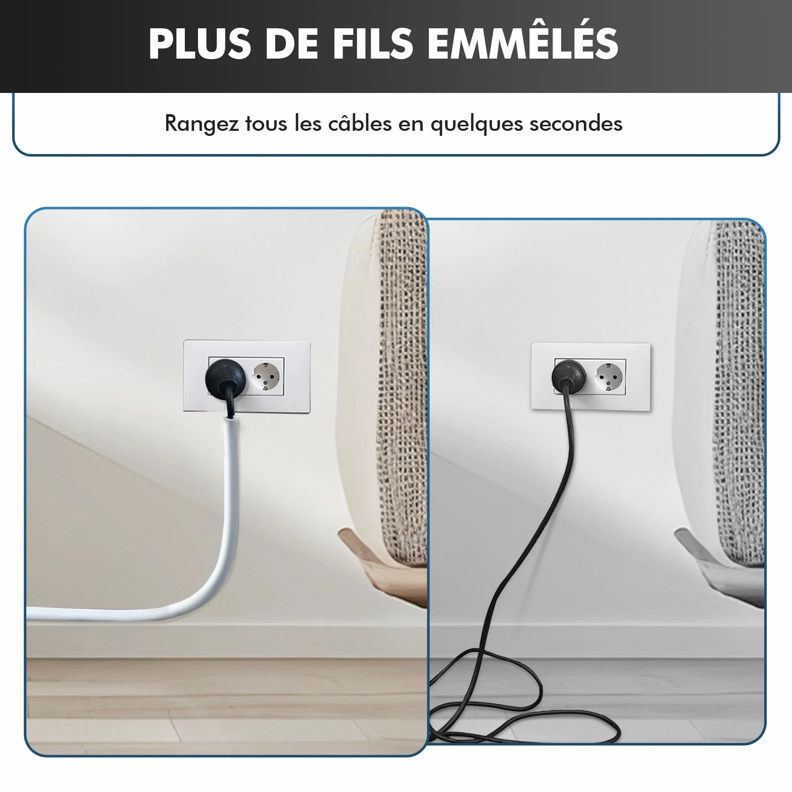 Shinfly 1m Mini Blanc Goulotte Passe Cable Auto-Adhésif Flexible Silicone Gestion Câbles Muraux