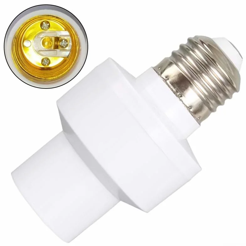 Interrupteur intelligent E27 avec détection de mouvement 360° capteur infrarouge 110-220 V compact 9,1×5,2×5,2 cm blanc