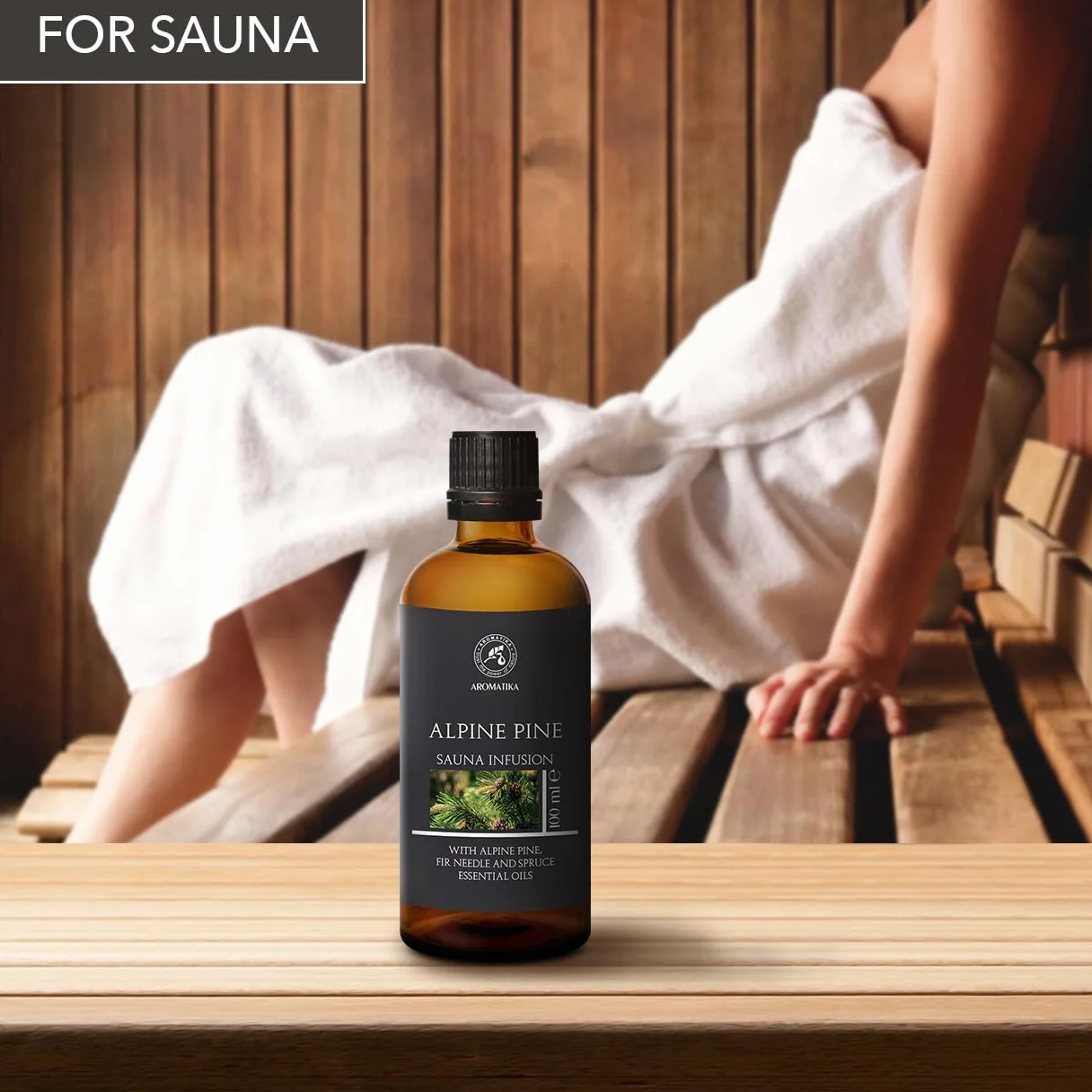 Huile Essentielle de Pin Alpin Infusion pour Sauna 100ml - Arôme de Conifère pour Sauna - Aromathérapie Relaxation