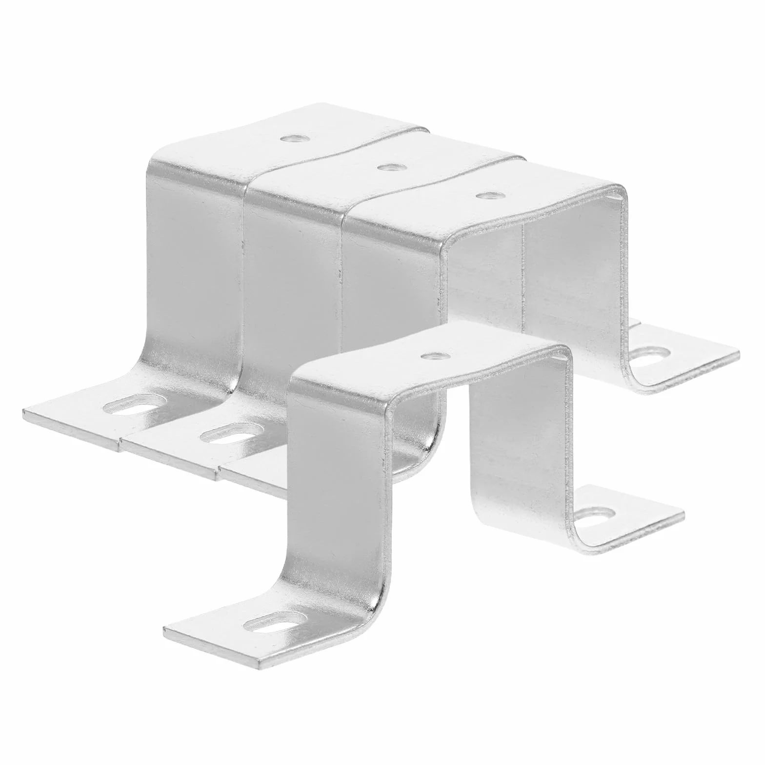 Supports En U Acier Inoxydable 3.66 X 1.42 X 0.79In Lot De 4 Fixation Murale Rail Métallique