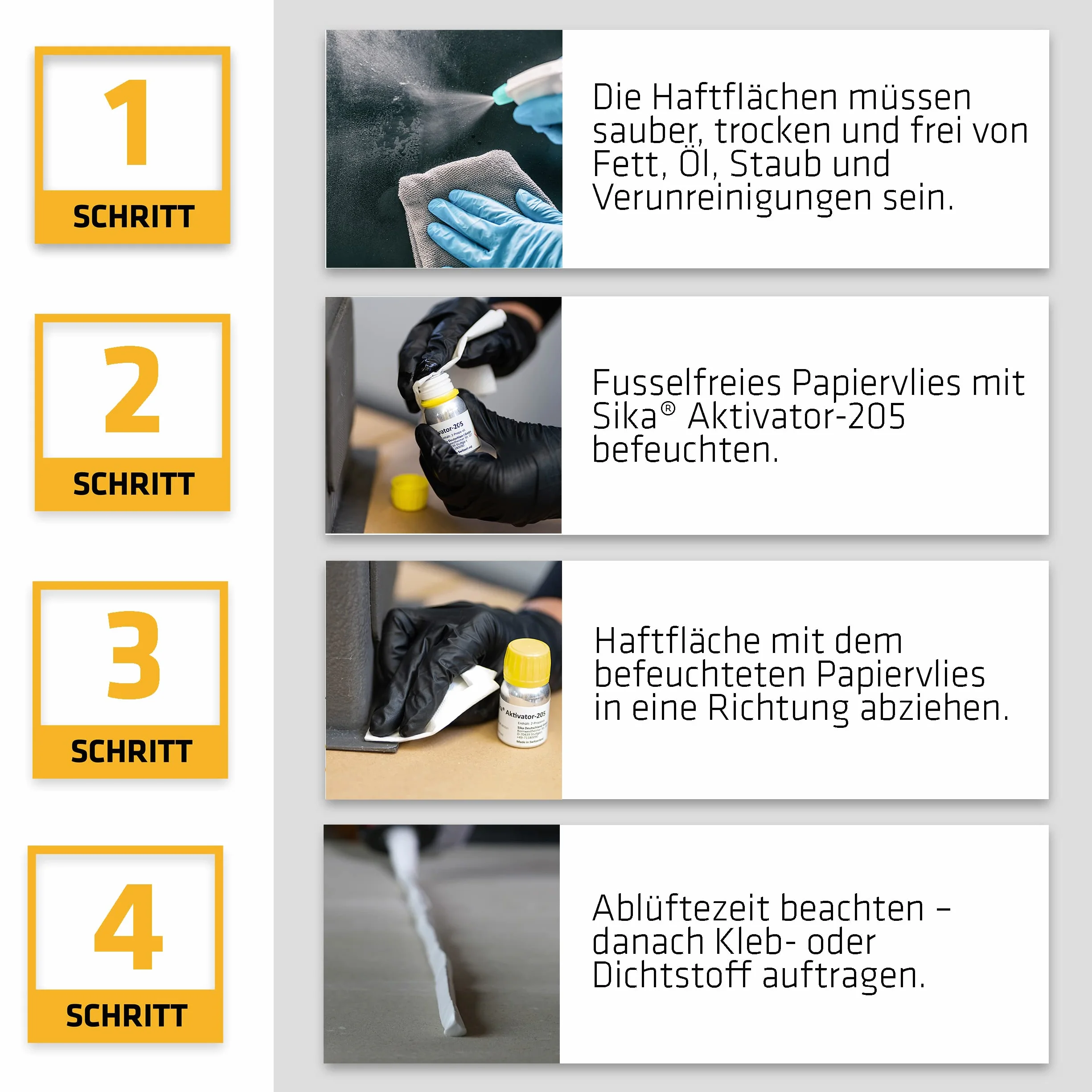 Sika Activateur-205 nettoyant adhésif transparent solvant 250 ml