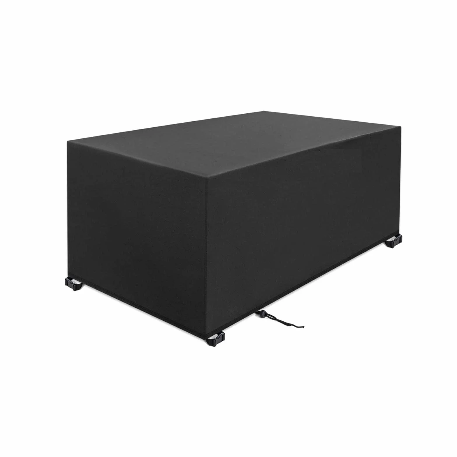 Housse Salon de Jardin 255x130x80cm Le Noir 420D Oxford Résistant à la Déchirure Anti-UV étanche avec Boucle Verrouillage