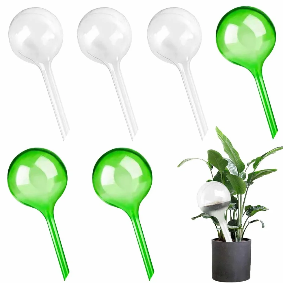 6 Pièces Globes d'arrosage, Boules Automatique Matériel d'Arrosage Automatique en PVC pour Plantes, Globes d’arrosage Plastique Transparent pour Plantes de Jardin Bonsaï Plantes en Pot