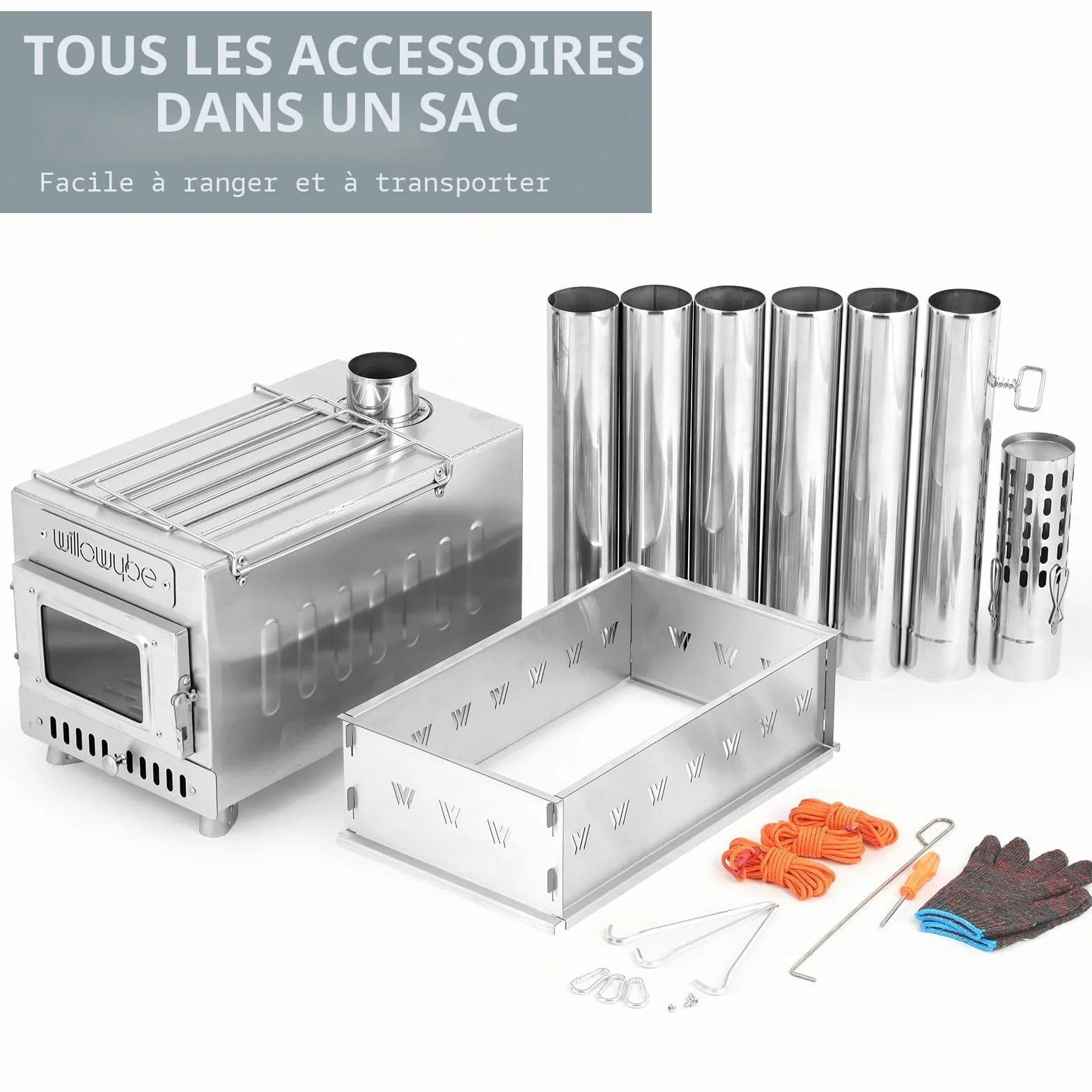 Poêle à Bois Portable pour Sauna Sec et Cuisine