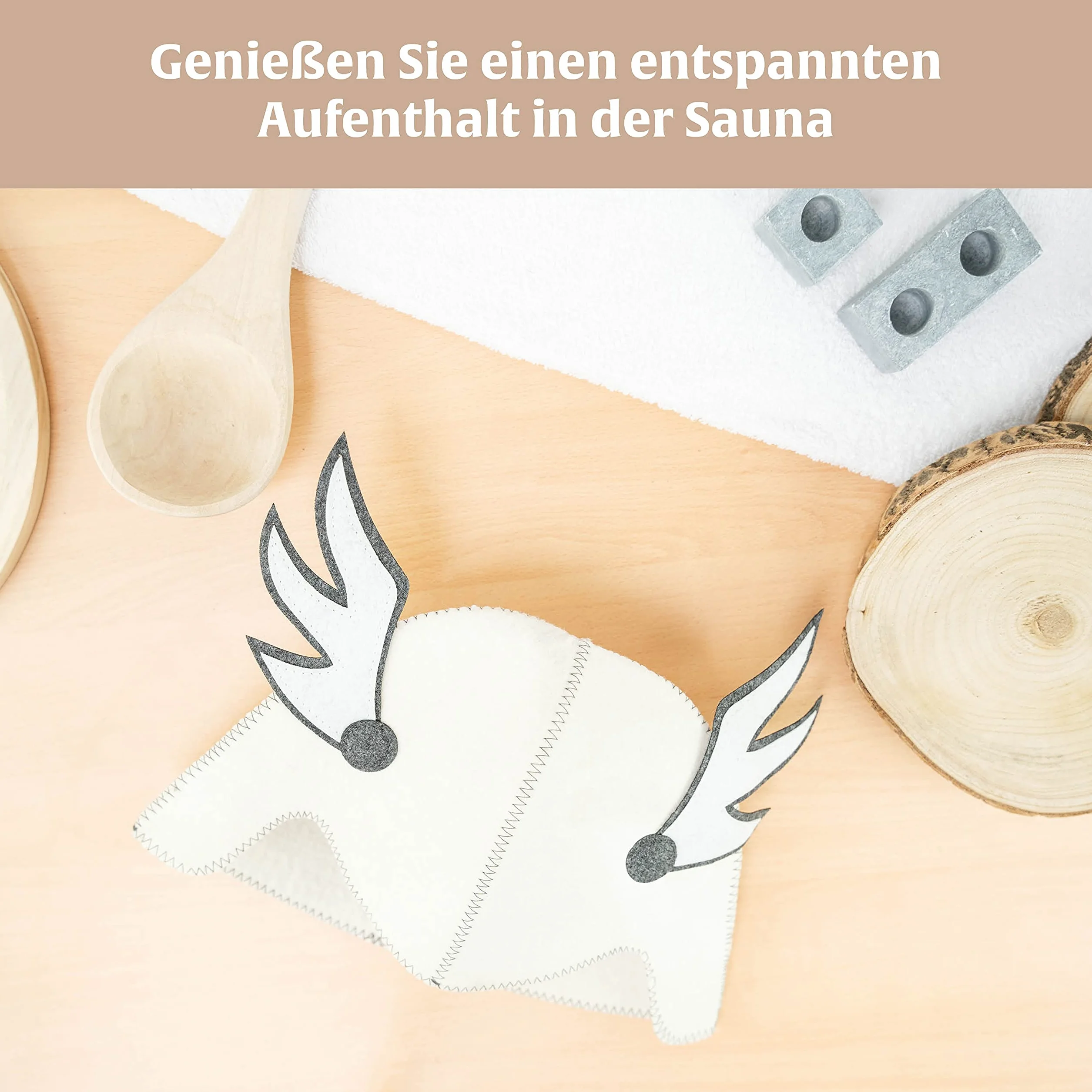 Chapeau de sauna Hermes 100% feutre de laine bonnet de sauna