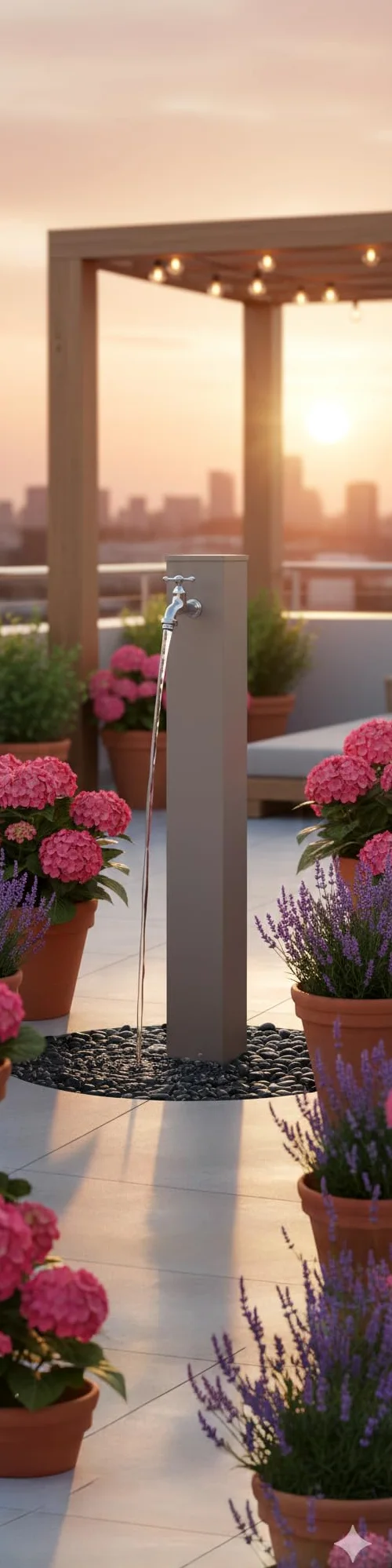 belfer Fontaine de jardin avec robinet 42/RE Taupe