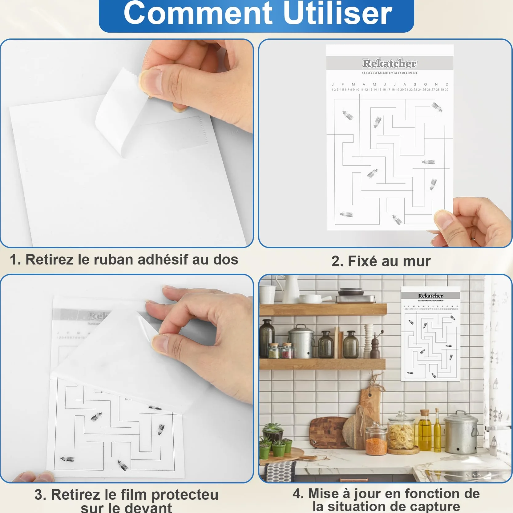 20 Pièces Anti Mites Alimentaires Piege Mites Alimentaires Piège Mite Alimentaire Anti Mite Alimentaire avec Le Plus Grand Attrait Convient pour Le Restaurant De Garde-Manger De Cuisine