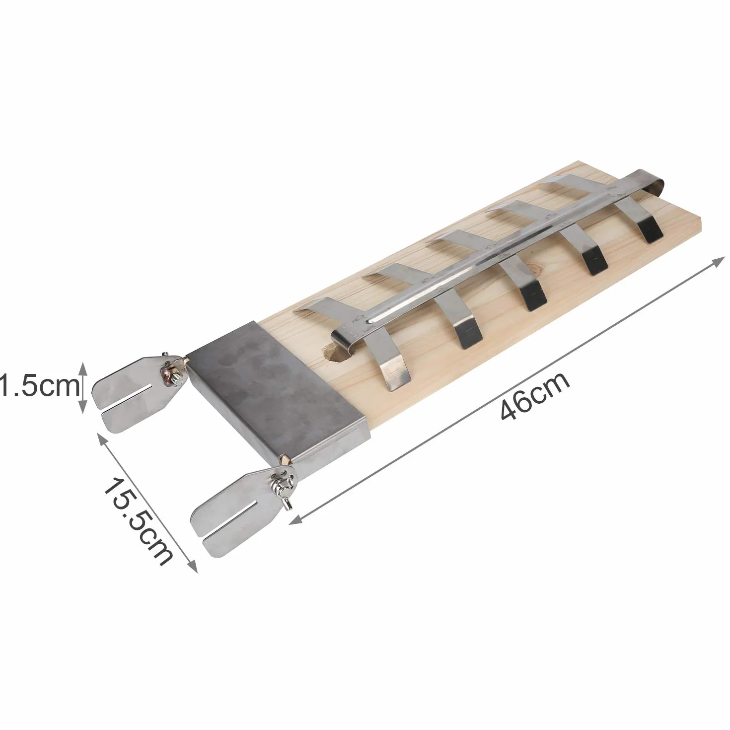 Lot de 4 planches à saumon flambé en bois de cèdre avec support inclinable en acier inoxydable