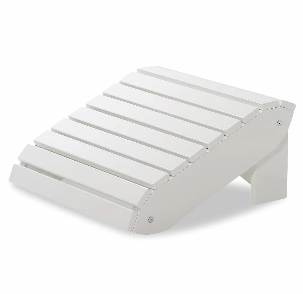 Original Dream-Chairs since 2007 Le luxueux repose-pieds Adirondack « Comfort » en blanc peut être utilisé dans 2 positions. Le repose-pieds peut également être utilisé comme table d'appoint