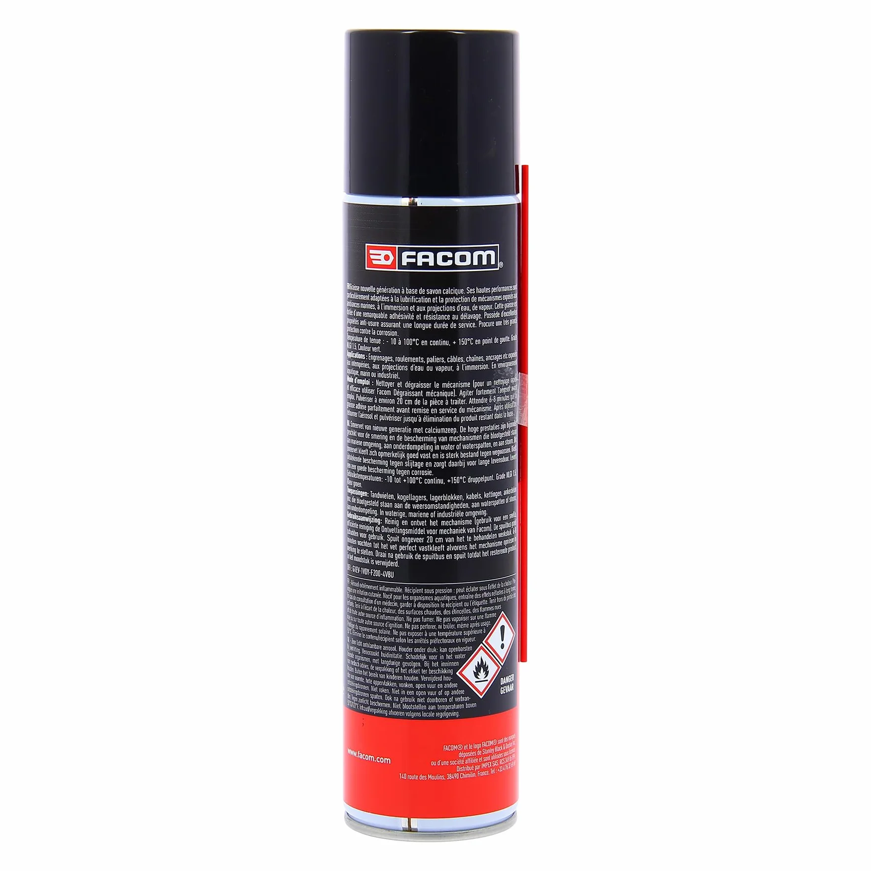 FACOM Graisse Marine Sulfonate de Calcium 300 ml Aérosol 360° Protection Anti-Corrosion