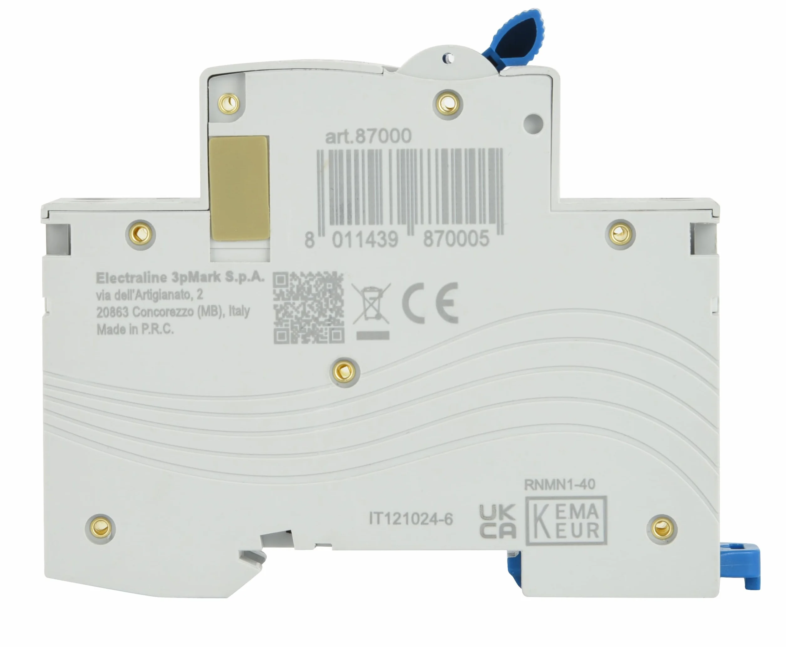Electraline 87000 Disjoncteur 2A courbe C 1P+N 4.5kA 240V