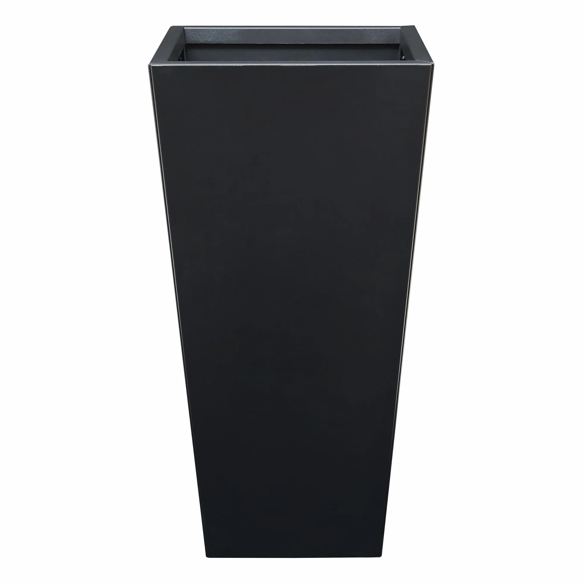casa.pro Bac à Plantes Jardinière Acier 76 x 39 x 39 cm Noir avec Trou de Drainage Extérieur Intérieur