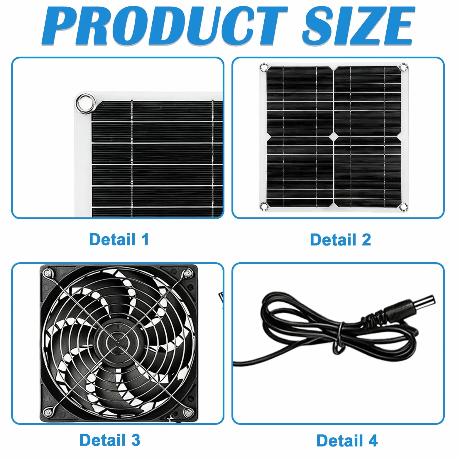 PORFOYO Kit Ventilateur Solaire 12W Double Ventilateur d'Échappement