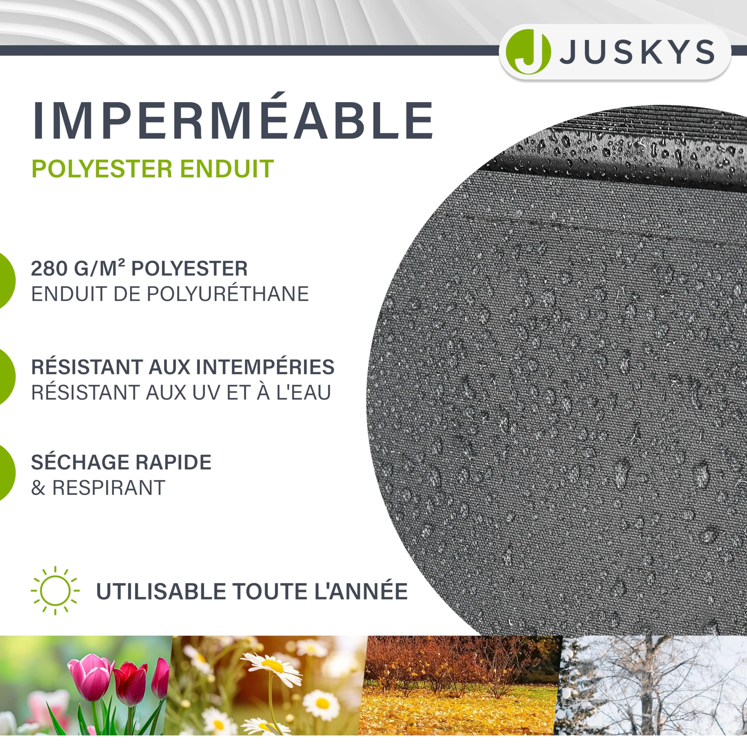 Juskys Store Banne à Bras Articulés 400x300 cm, UV40+, Déperlant, avec Manivelle, Longueur & Inclinaison Réglables, Terrasse, Balcon - Gris