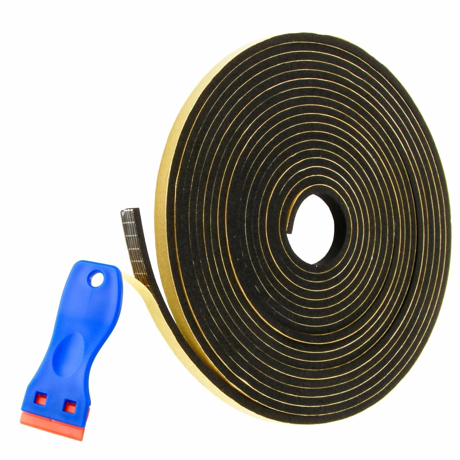 Joint Mousse Adhésif Autocollant 5m pour Plaque de Cuisson avec Grattoir 6x3mm