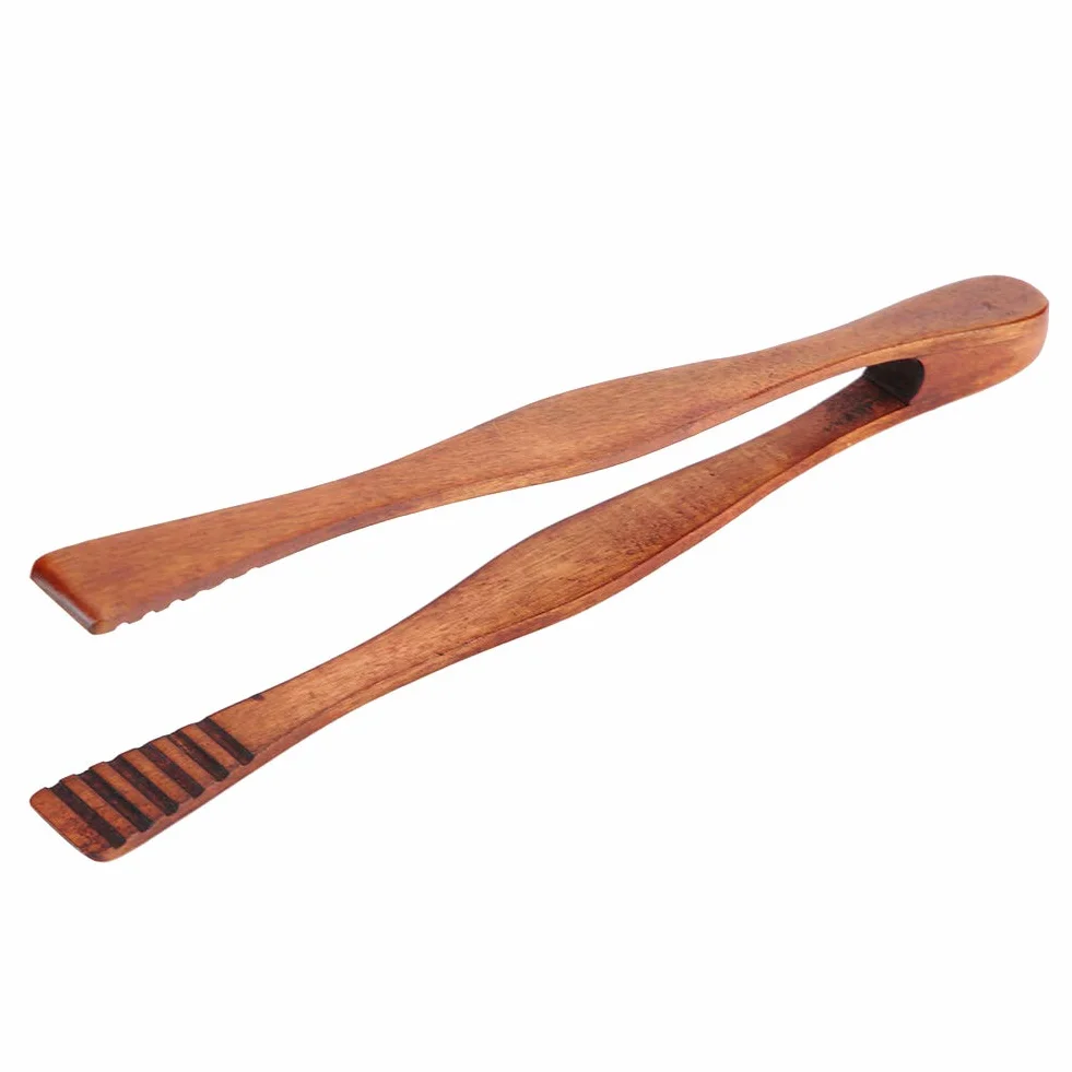 Pince de Service pour Barbecue, Construction en Bois, Longueur de 265 Cm, Poignée Antidérapante, Chaleur Ustensile de Cuisine Résistant pour Salade, Gâteau, Pain, Steak,