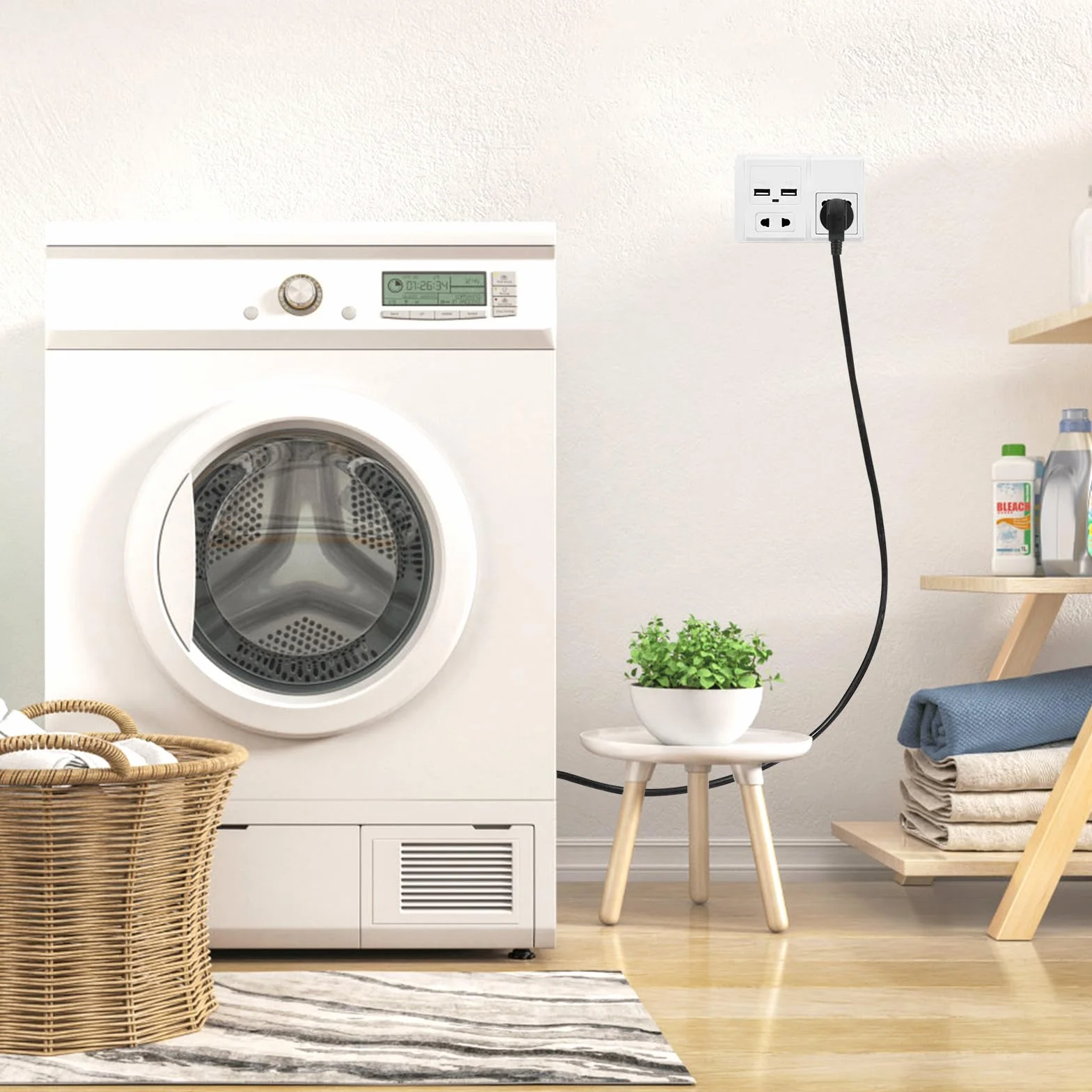 Fiches Schuko Mâle 250V 16A IP20 Noir Prise Électrique Coudée