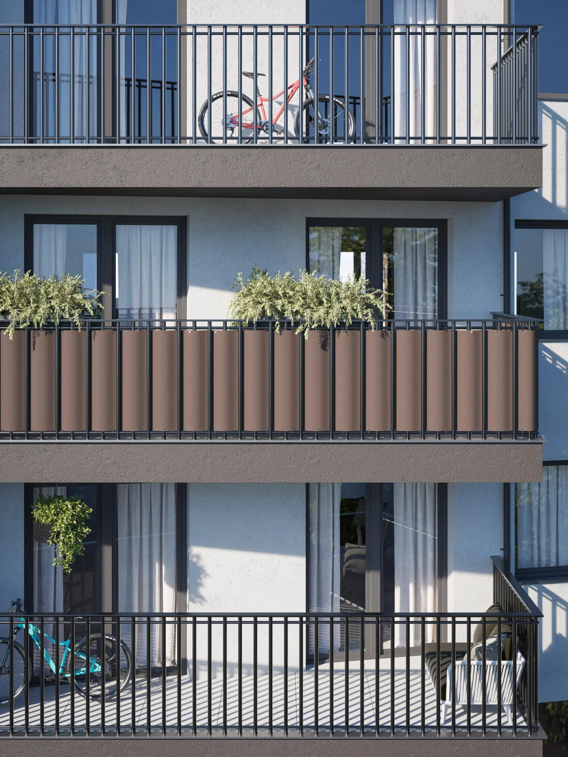 Brise Vue Balcon Exterieur 60 x 600 cm Cache Vue Brise Vent Terrasse Coupe-Vent
