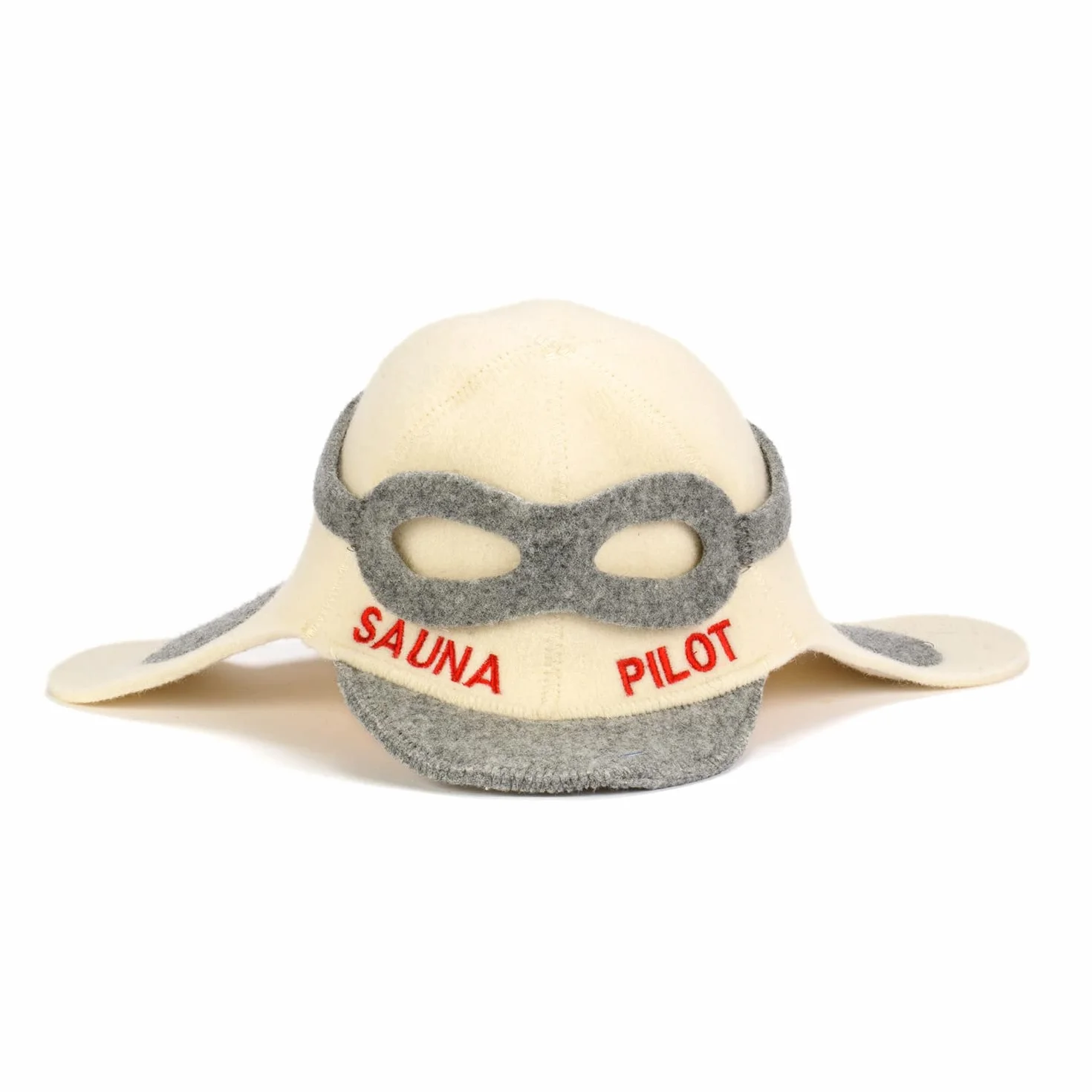 Chapeau de Sauna 'Sauna Pilot' Blanc - Chapeau en Feutre de Laine Biologique