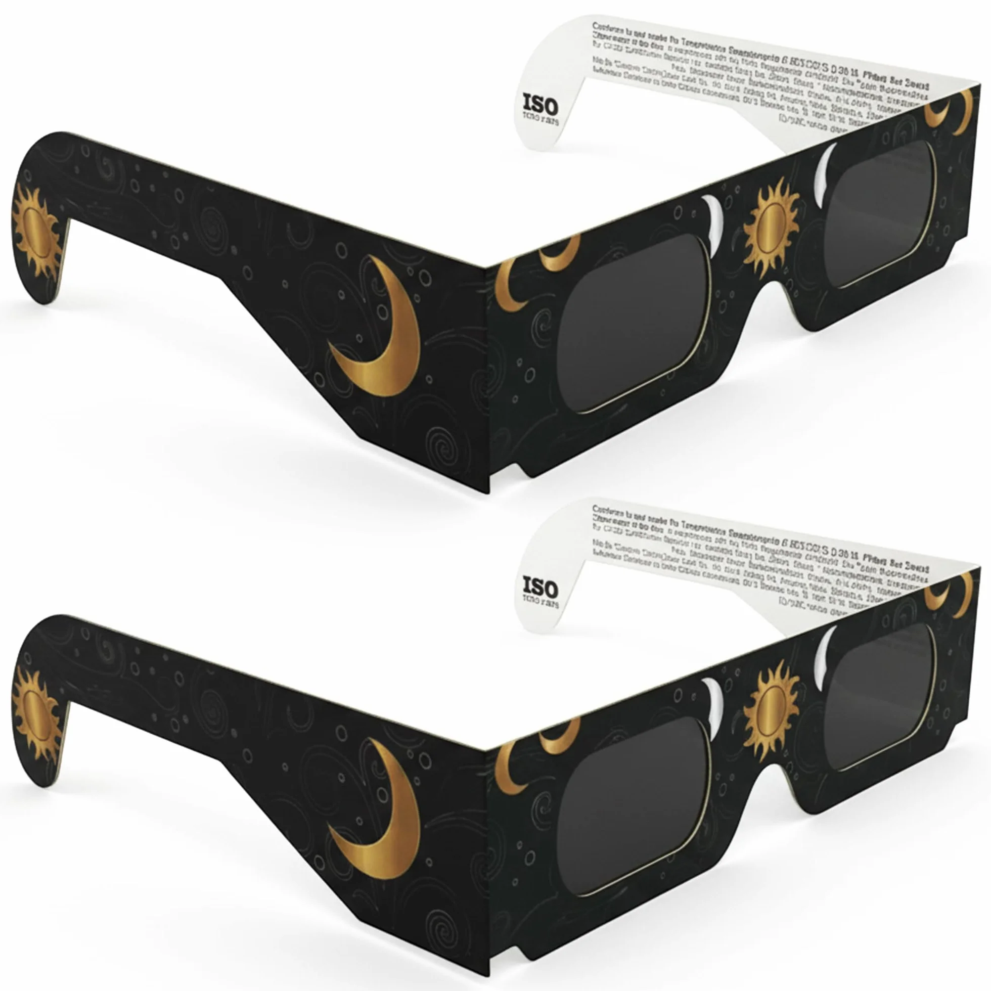 Lunettes pour éclipse solaire ISO 12312-2 CE Lot de 2 paires