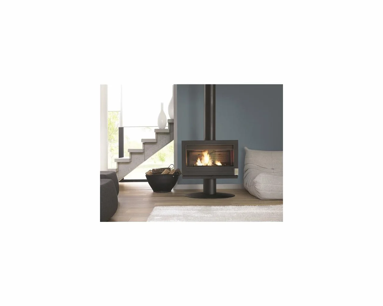 Poêle À Bois Fonte 12kw Anthracite