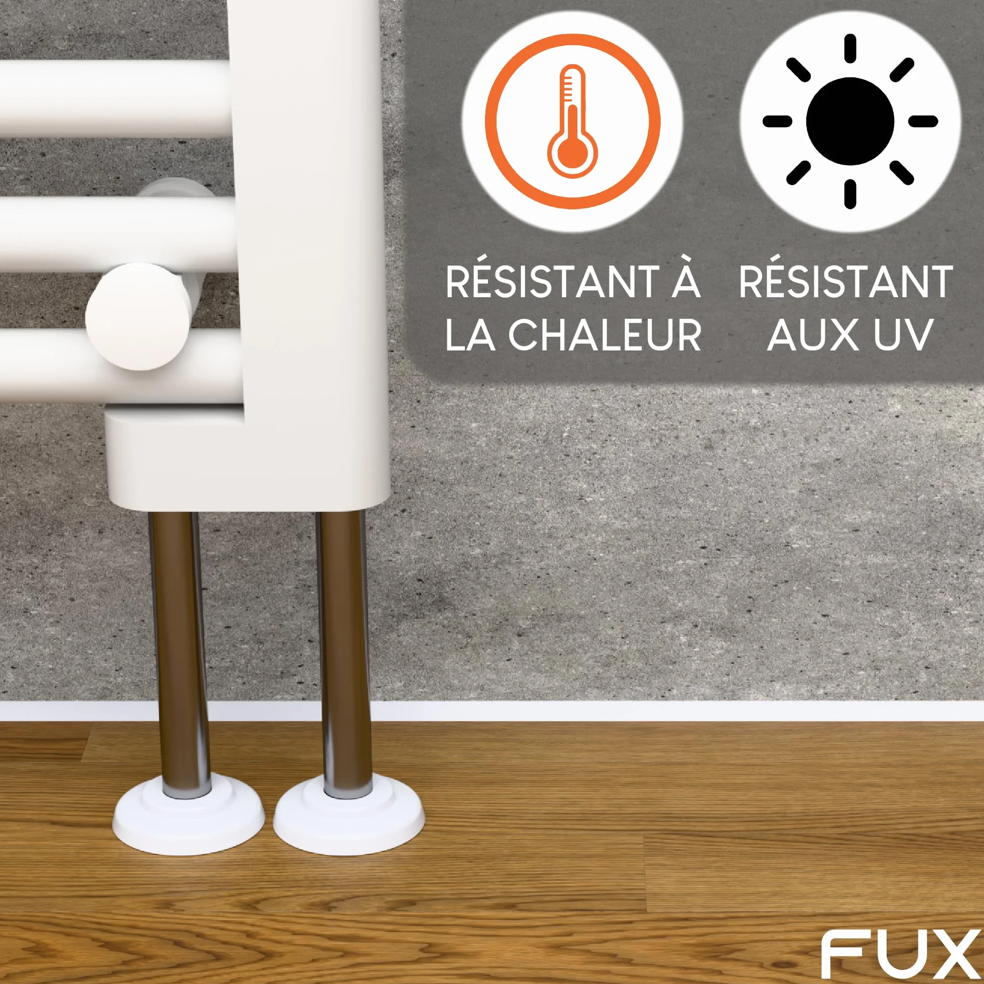 Rosace Tuyau Radiateur 12mm Blanc Cache PVC Coffrage 2 Pcs