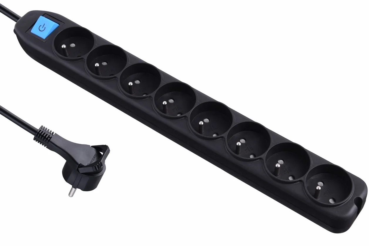 Electraline 32055 Bloc Multiprise 8 Prises avec Interrupteur Câble 1,5m