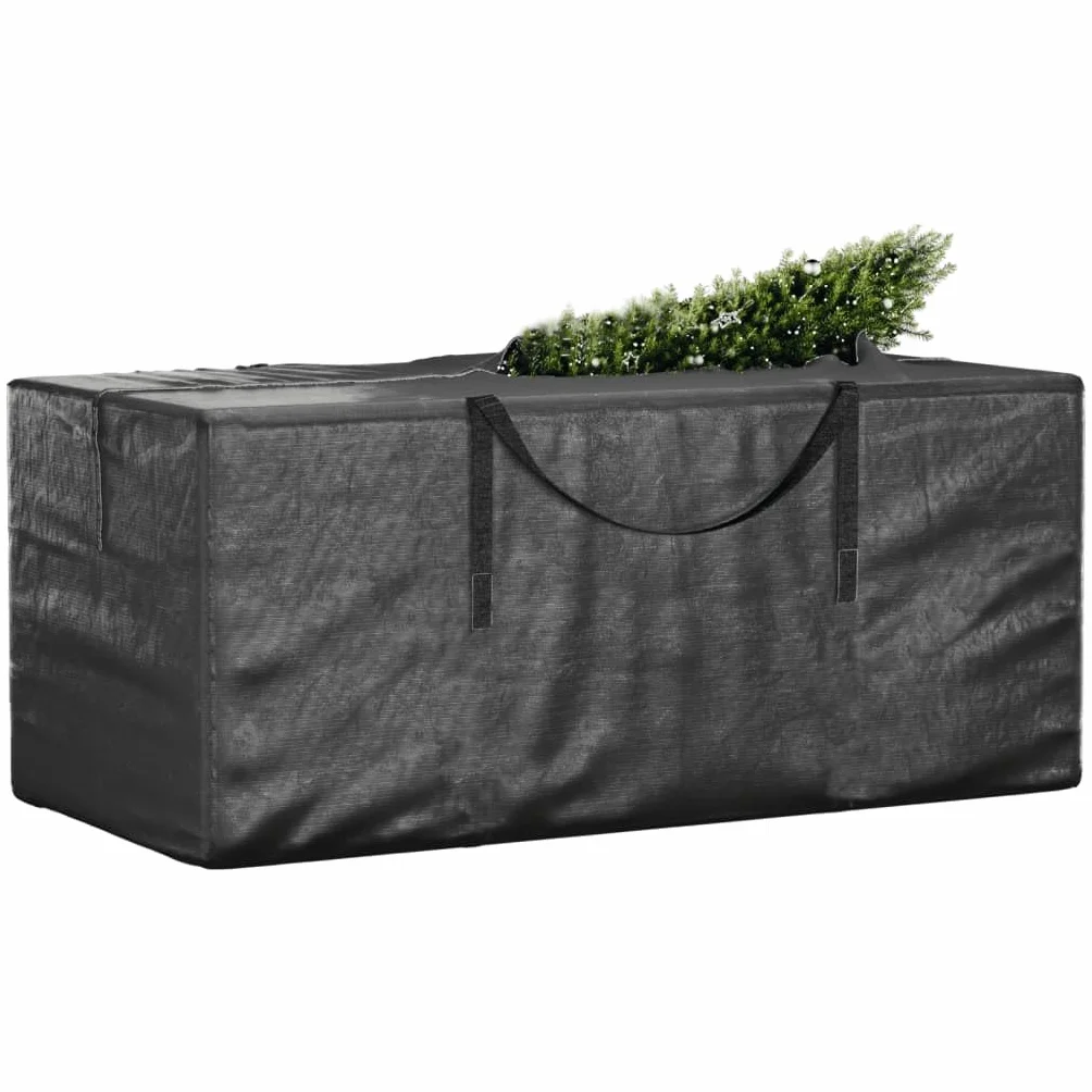 Sac de rangement polyéthylène noir 150x75x75 cm avec fermeture éclair et poignées