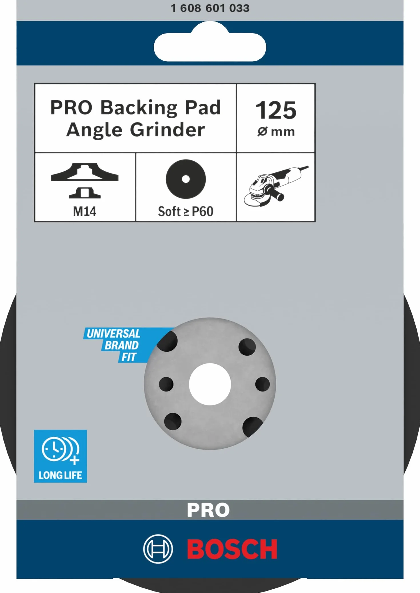 Bosch Plateau de ponçage 125 mm 12200 tours par minute Gris