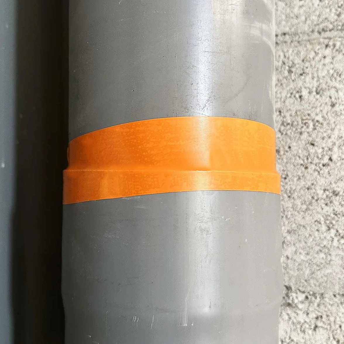 Tecplast Lot de 6 Rubans adhésifs PVC orange 50 mm x 33 m - Rouleau adhésif de chantier
