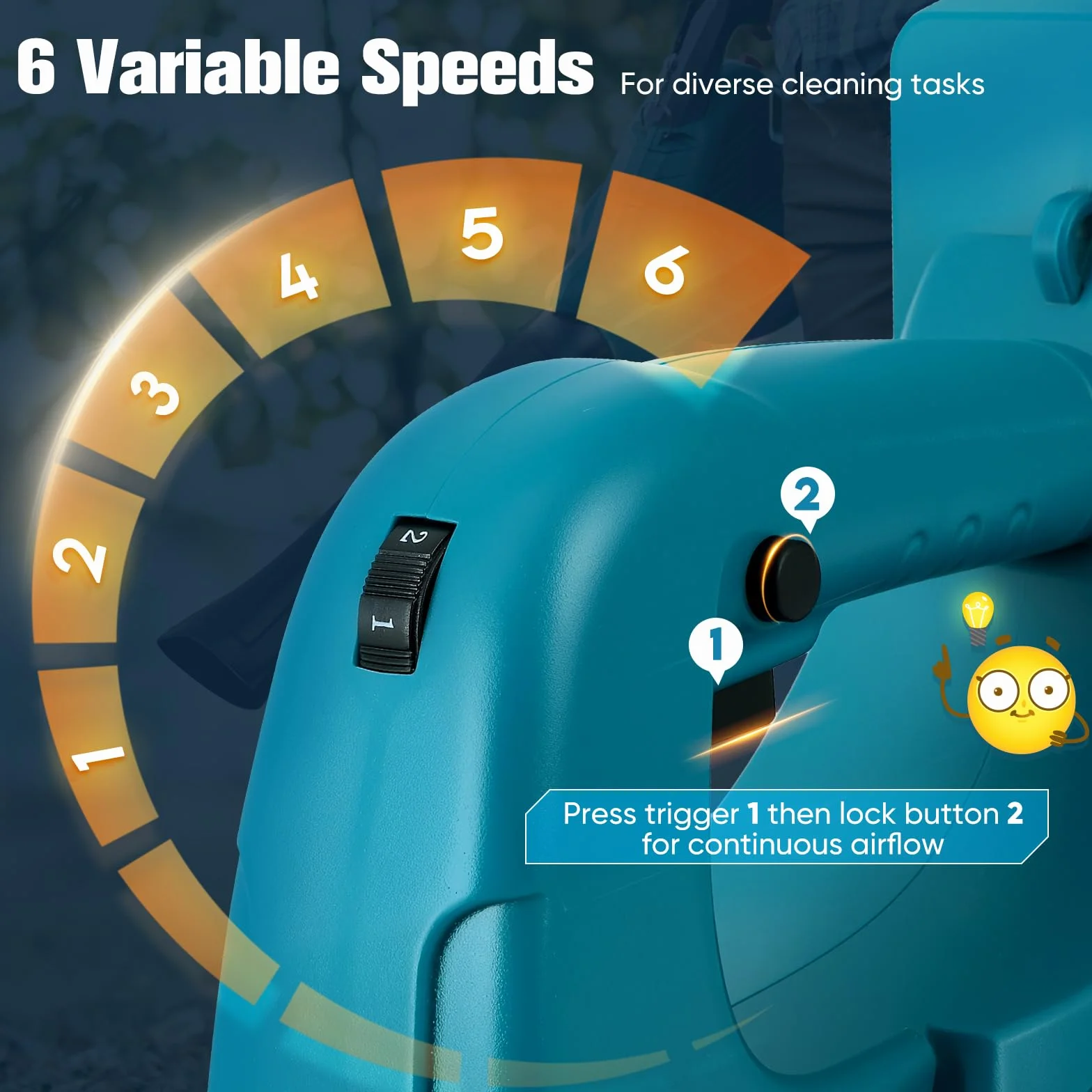 Makita 18V Souffleur Feuilles sans Fil 6 Vitesses 297 km/h