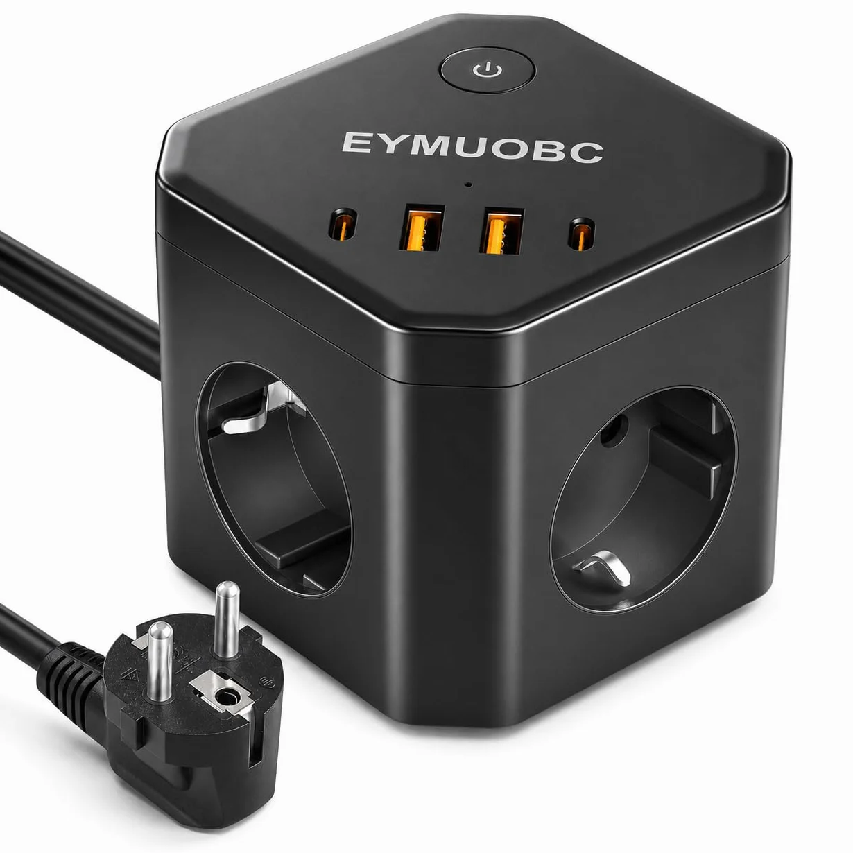 Multiprise 8-en-1 avec USB C PD 20W 3680W et Interrupteur Rallonge Électrique 2M