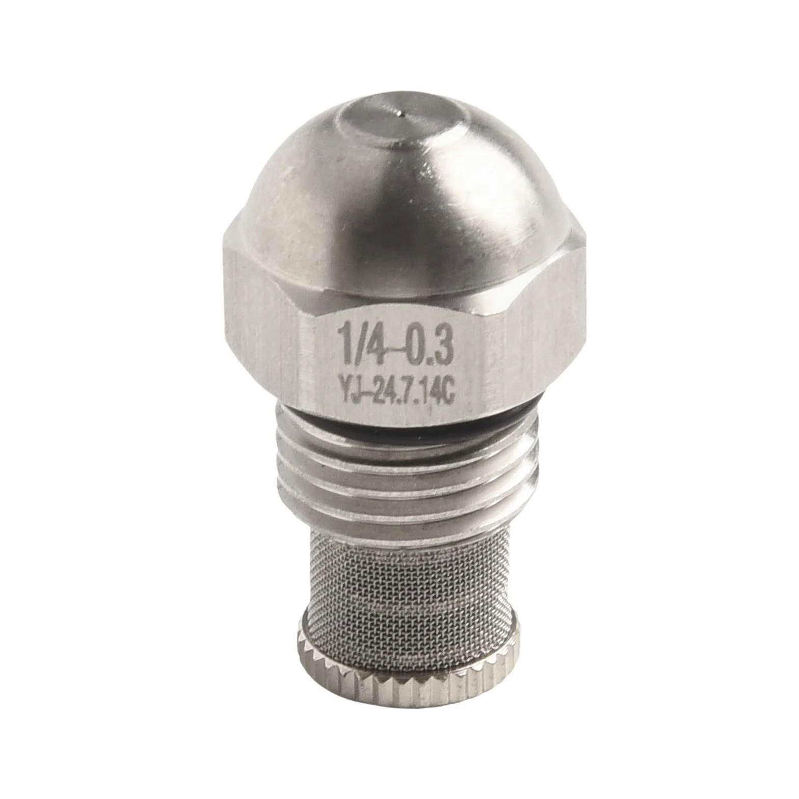 Buse de brume en acier inoxydable 1/4 BSPT Orifice de 0,3 à 1,5 mm pour pulvérisation fine, irrigation de jardin, refroidissement par brouillard paysager (0,3 mm)