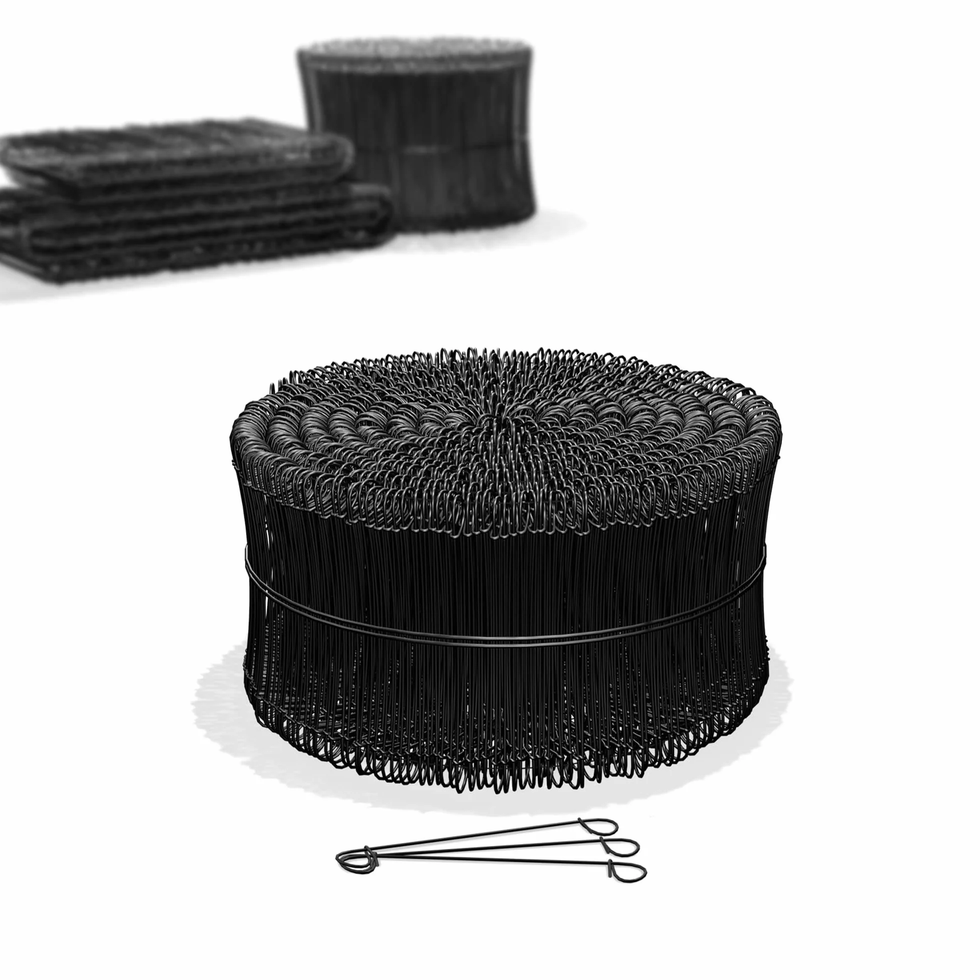 Heimfleiss® Lot de 1000 fils de liaison gainés en noir 1,4 x 100-300 mm – Fil à œillets pour perceuse