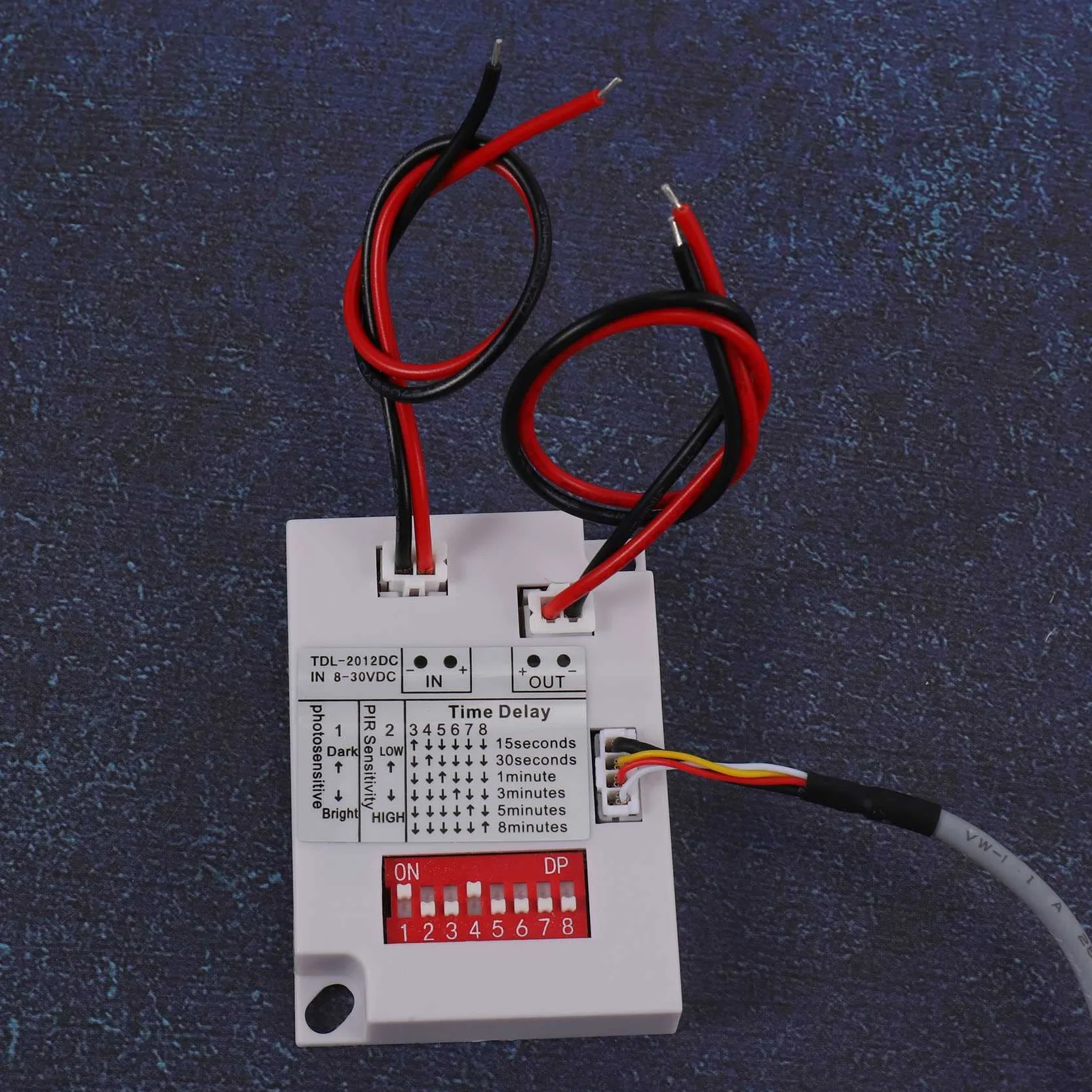 Jevina Interrupteur à capteur de mouvement PIR 12 V 24 V infrarouge à induction avec minuterie