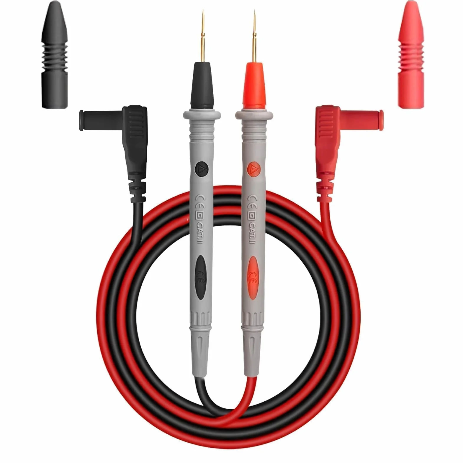 Cordon Multimètre Silicone 1000V 20A Câbles Test Universel pour Voltmètre Ohmmètre Amperemètre
