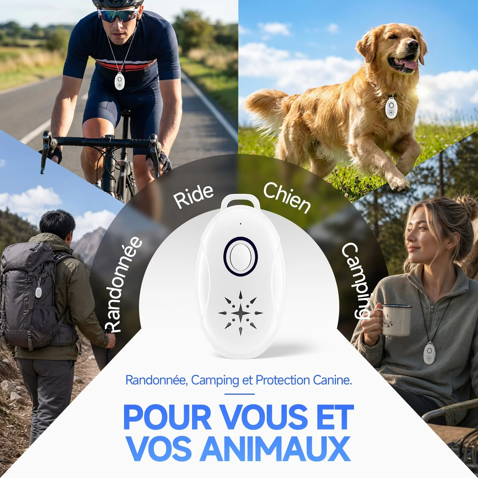 Répulsif À Ultrasons 4 Pack - Anti Moustique Ultrason Portable Rechargeable Électronique USB De Charge Le Camping Extérieur/Intérieur Contre Les Insectes Anti, Fourmis, Araignées