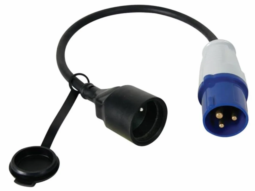 Perel ECEEC3M Câble adaptateur prise mâle vers fiche CEE 40 cm