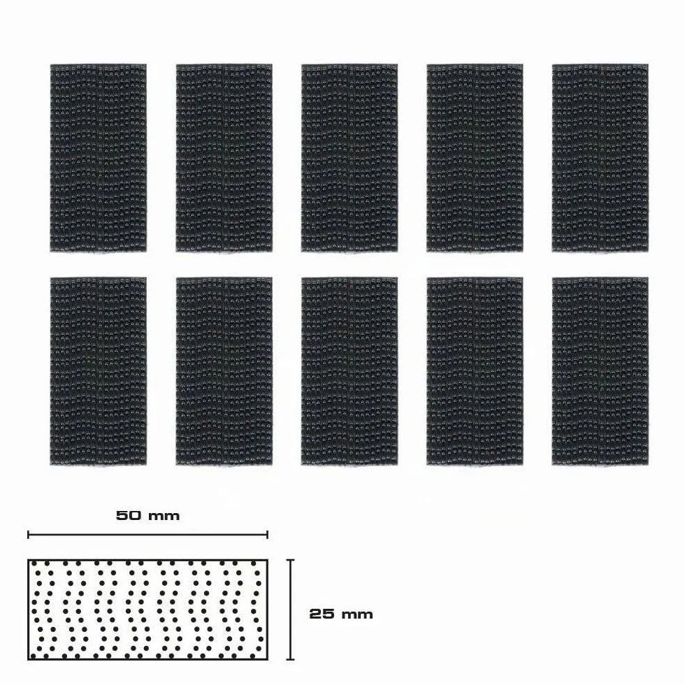 3M Dual Lock SJ 3550 Lot de 10 rubans adhésifs double verrouillage - 25,4 mm x 50 mm Noir