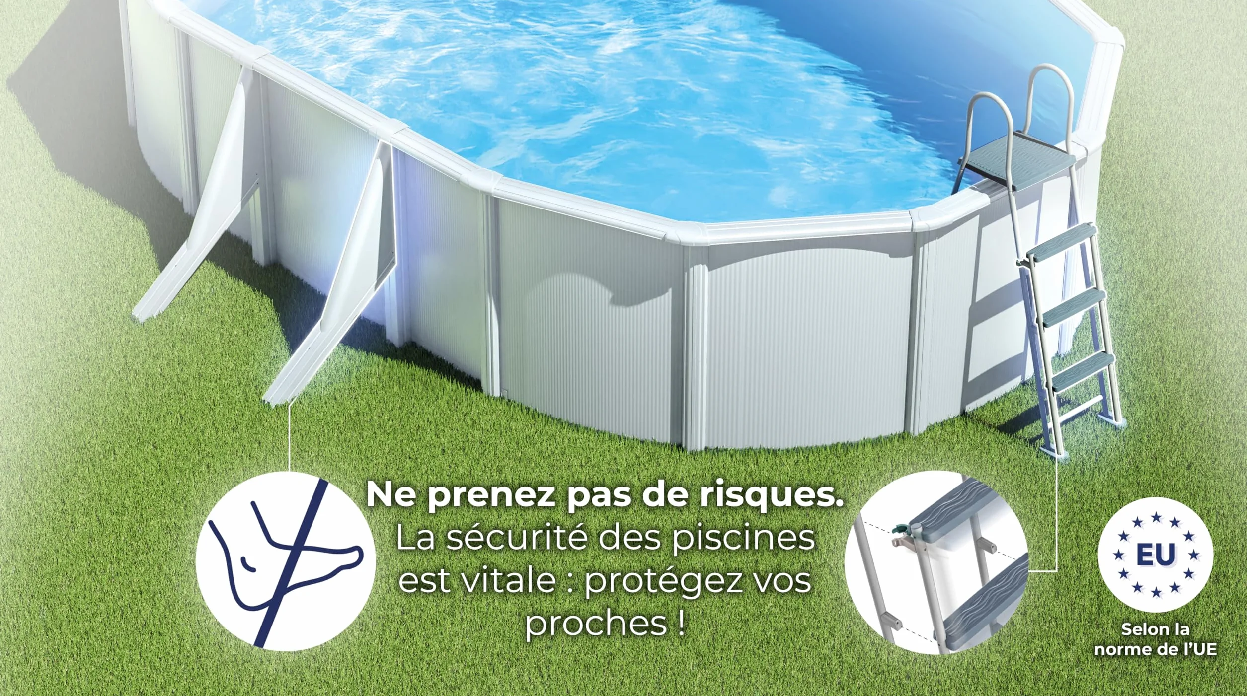Piscine Hors-Sol Ovale Acier 500x300x120cm Bora Bora GRE KITPROV503