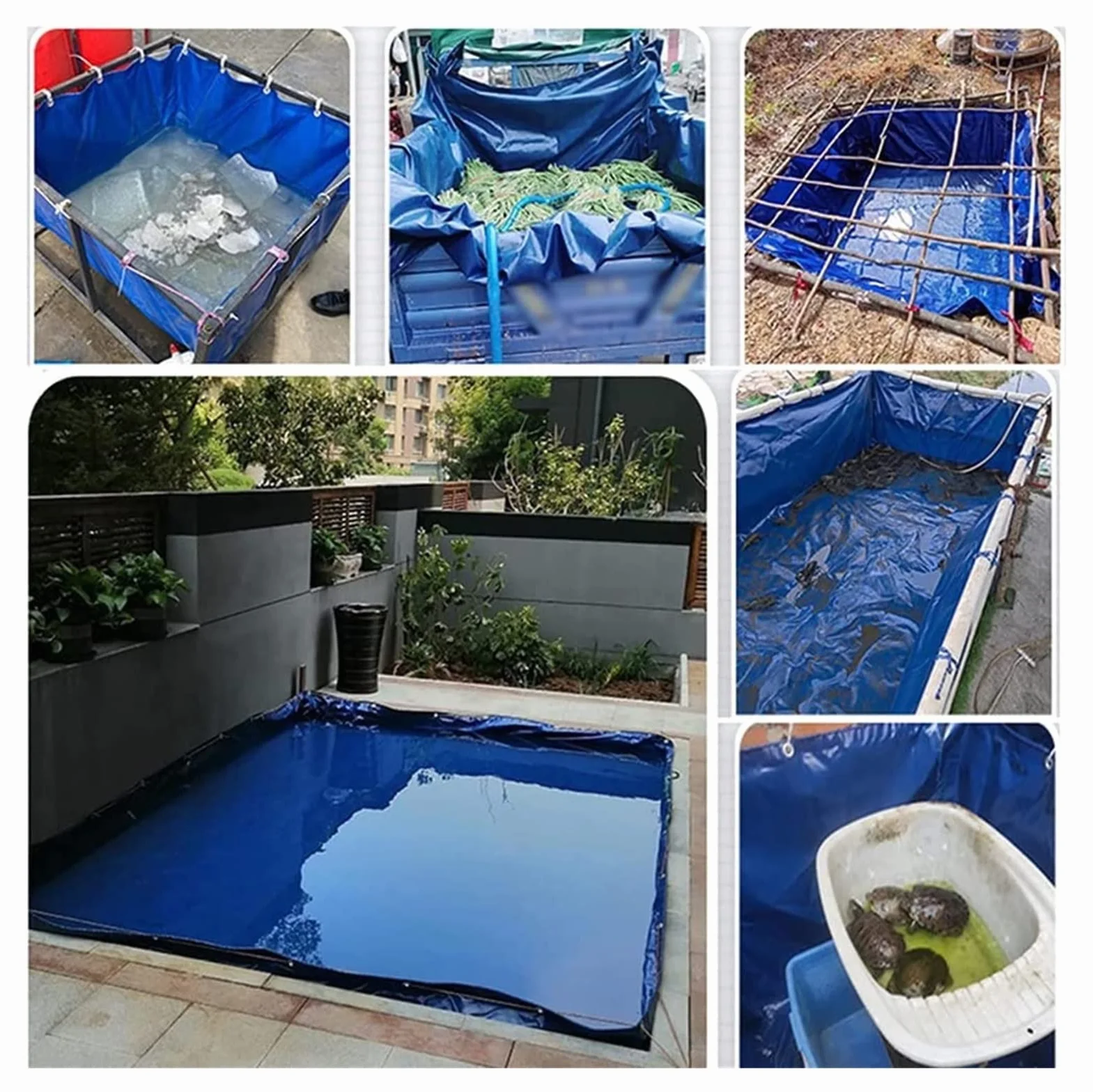 Revêtement d'étang de pisciculture imperméable en toile, réservoir de stockage d'eau pour poissons