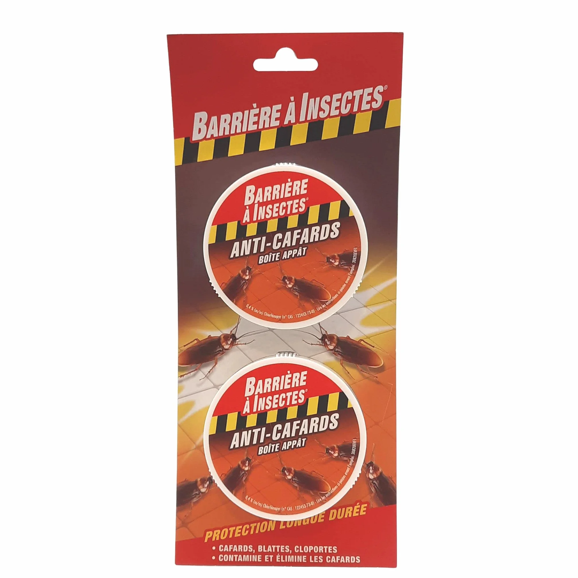 BARRIERE A INSECTES Boite Appât Anti-Cafards Cloportes, 2 x 3 g, Action 4 semaines