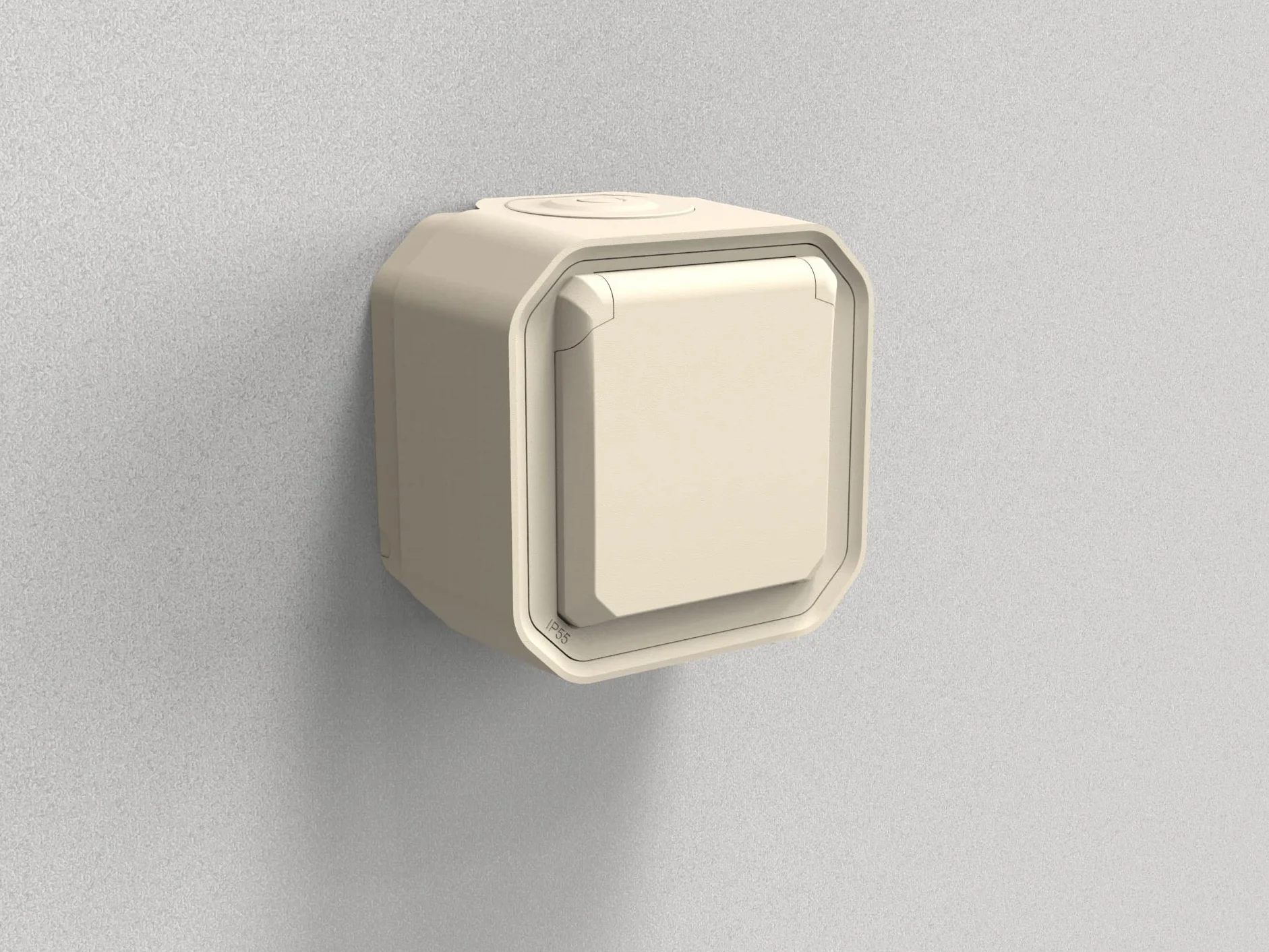 Legrand Prise Etanche IP55 Plexo 2P+T 16A avec Volet Pose Apparente Fabriqué France Sable