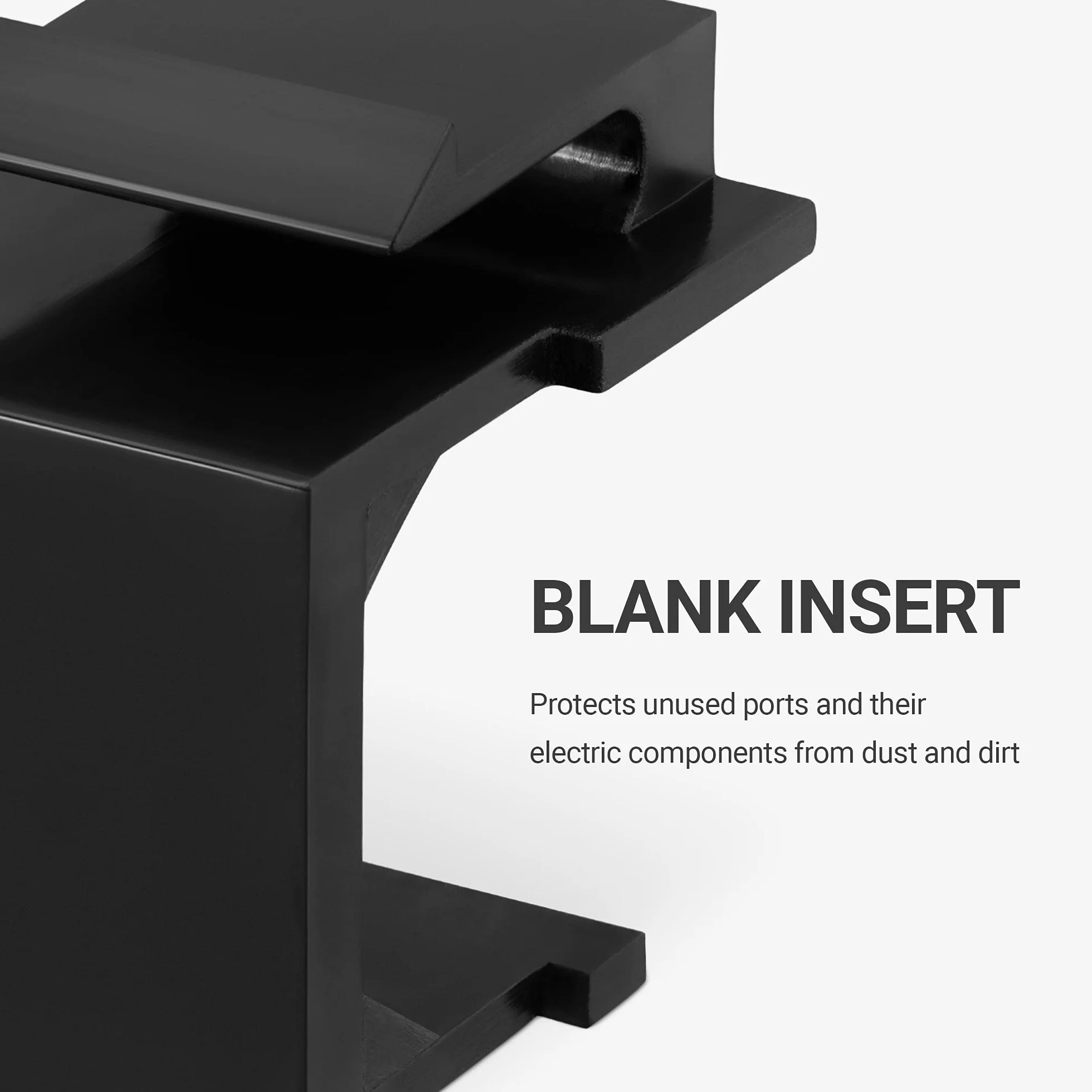 kwmobile Keystone Protège-prise noir Lot de 20 - Jack protection poussière montage snap-in