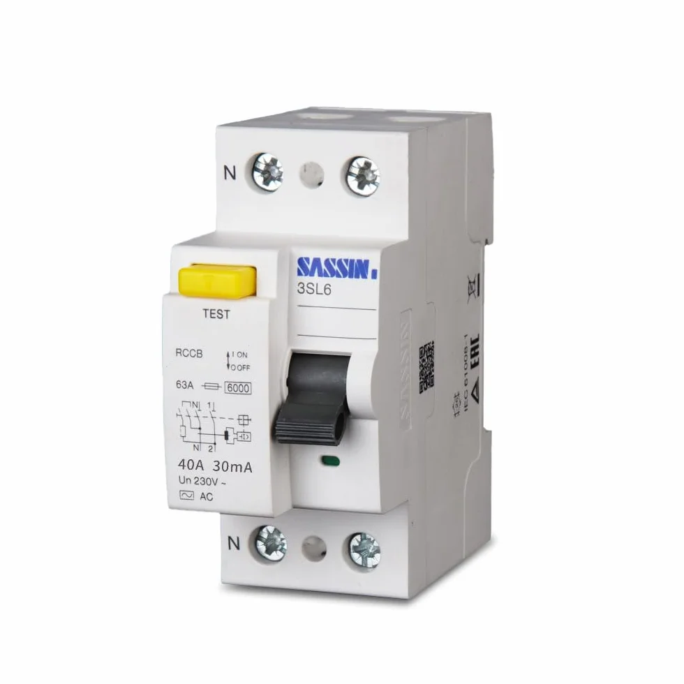 SASSIN interrupteur différentiel 40A 30mA Type AC 1P+N 230V/400V 2 pôles