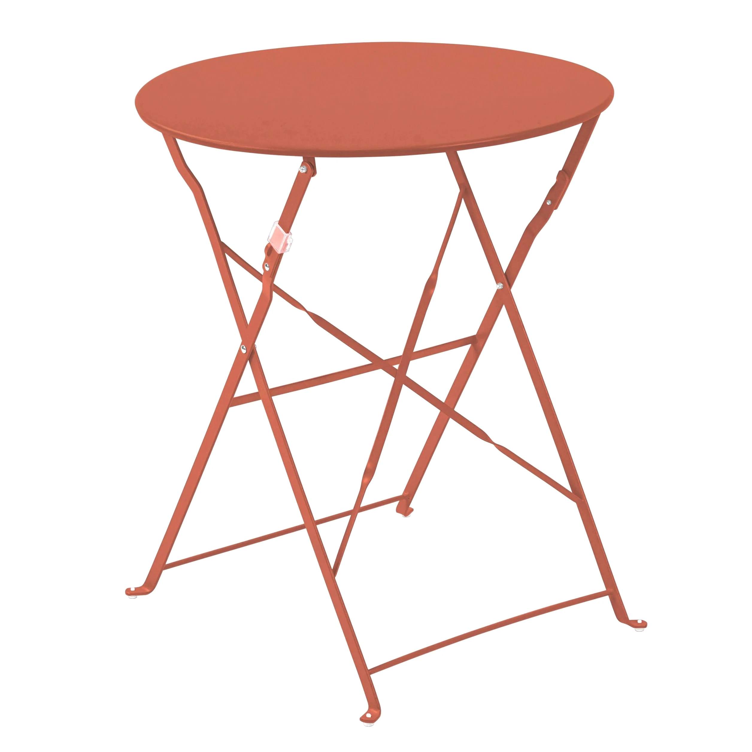 Oviala Table de terrasse Ronde Pliante et 2 chaises Pliantes Terracotta