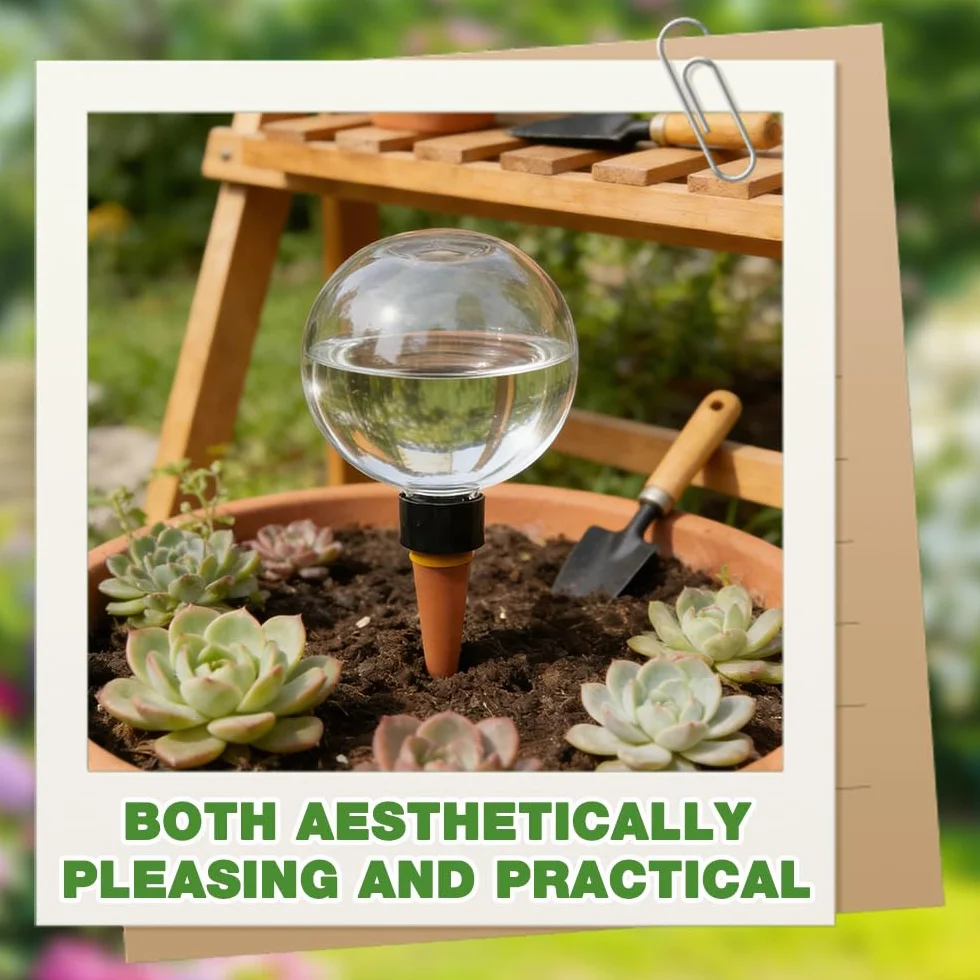 4 Pièces Globes D'arrosage des Plantes, 500ml Transparent Distributeur Eau Plante, Arrosage Plante Interieur pour Plantes D'intérieur, de Balcon et de Jardin