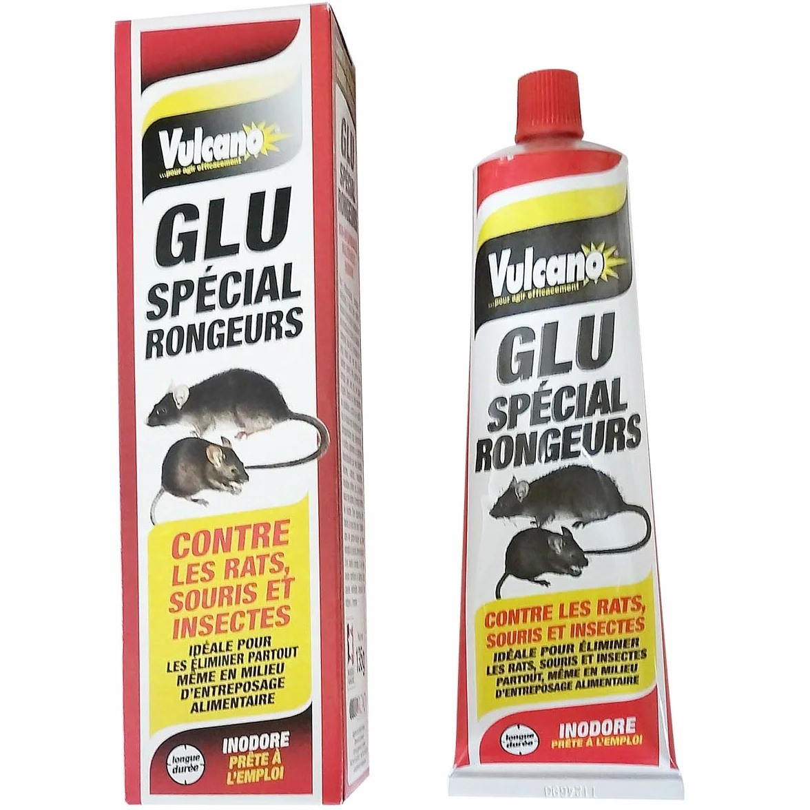 NUISIPRO - Colle Piège Anti-Rongeurs & Insectes – Tube 135 g – Capture Rats, Souris, Cafards, Fourmis, Lézards – Colle Non Toxique et Résistante à l’Humidité