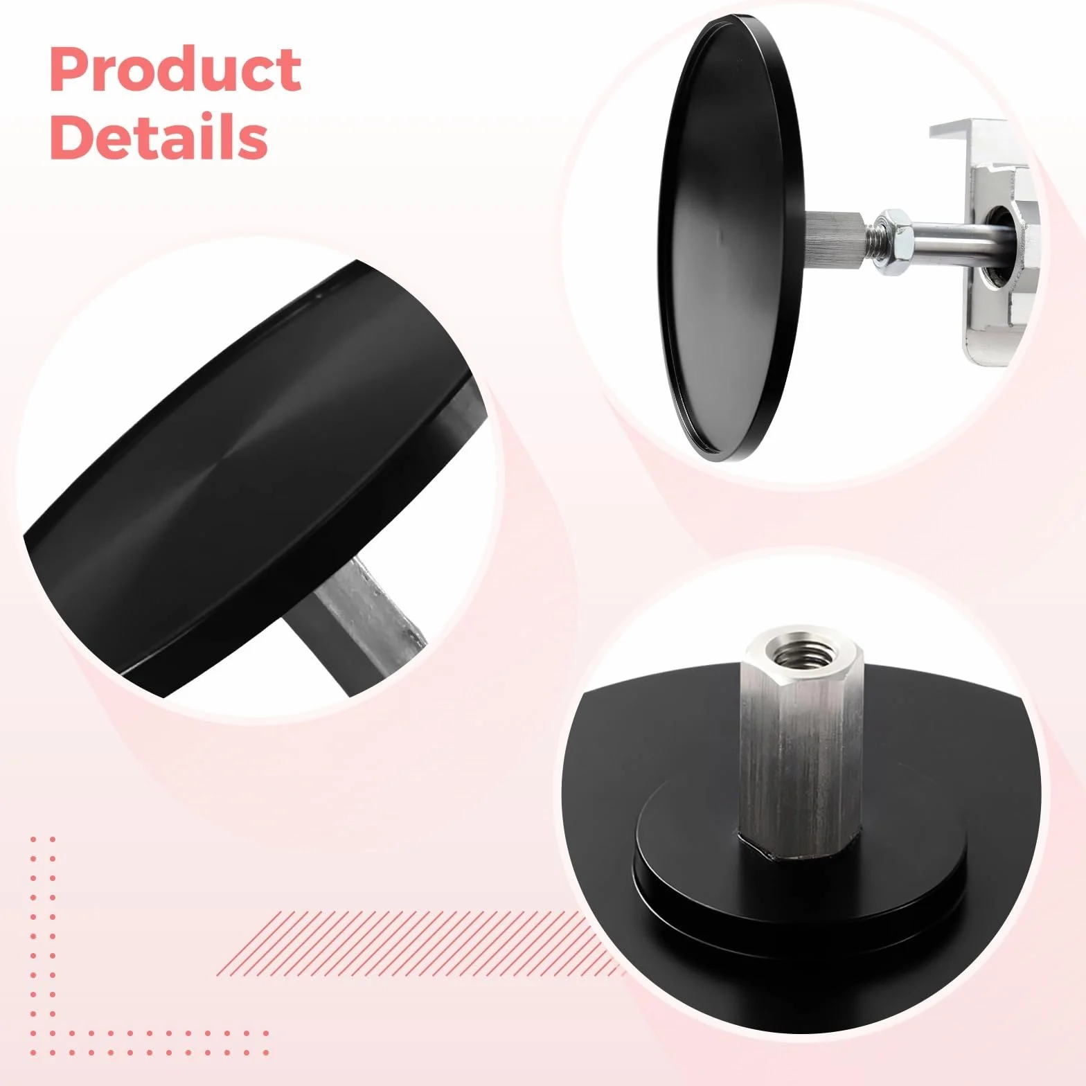 Adaptateur de base à ventouse M8, connecteur stable 11,9 cm pour fixations Vac-U-Lock