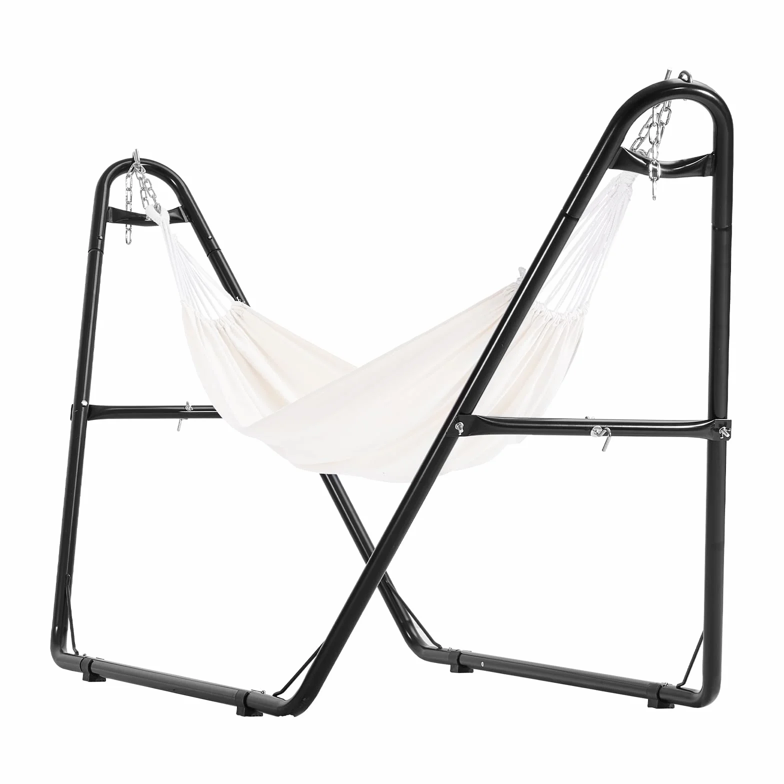 VEVOR Support de Hamac Portable 250 kg Cadre Universel Acier 2,3-3,9 m Réglable avec Sac de Transport